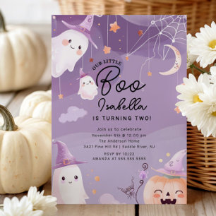 Little Boo Ghost Birthday Party Einladung