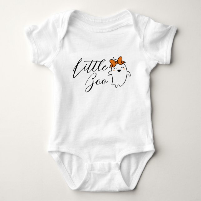 Little Boo Ghost Halloween Baby Baby Strampler (Vorderseite)
