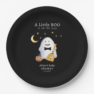 Little Boo Ghost Hollaween Baby Shower Pappteller