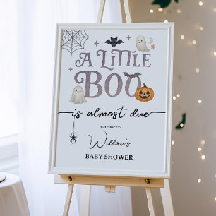 Little Boo Halloween Baby Dusche Begrüßungszeichen Poster