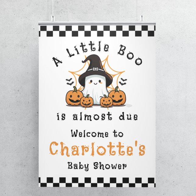 Little Boo Halloween Baby Dusche Begrüßungszeichen Poster (Von Creator hochgeladen)