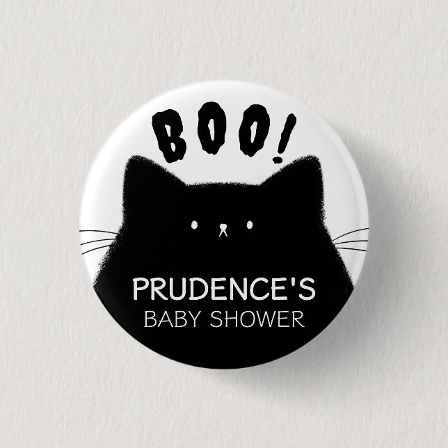 Little Boo Halloween Baby Dusche Button (Vorderseite)