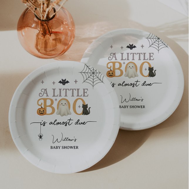 Little Boo Halloween Baby Dusche Dekoration Pappteller (Von Creator hochgeladen)