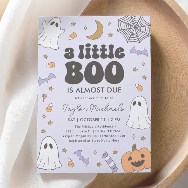 Little Boo Halloween Baby Dusche Einladung (Von Creator hochgeladen)