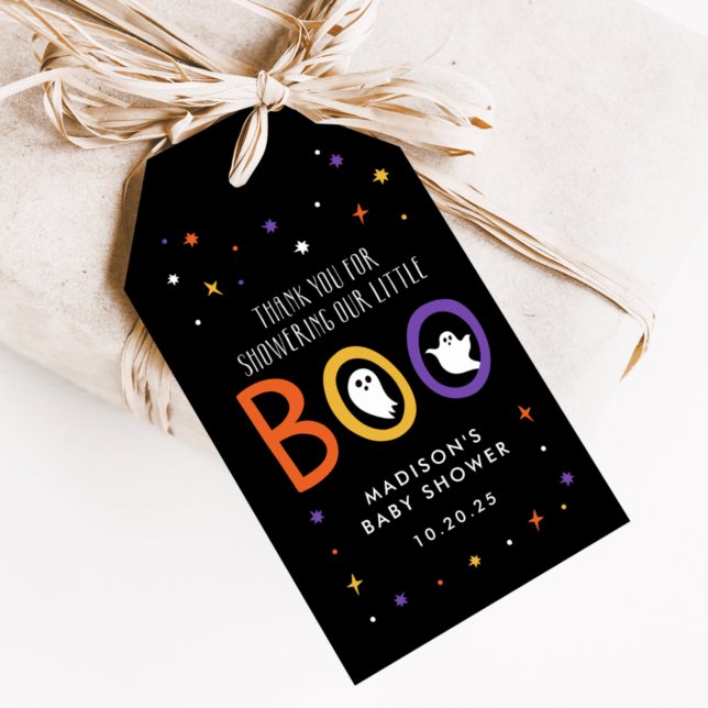 Little Boo Halloween Baby Dusche Geschenkanhänger (Von Creator hochgeladen)