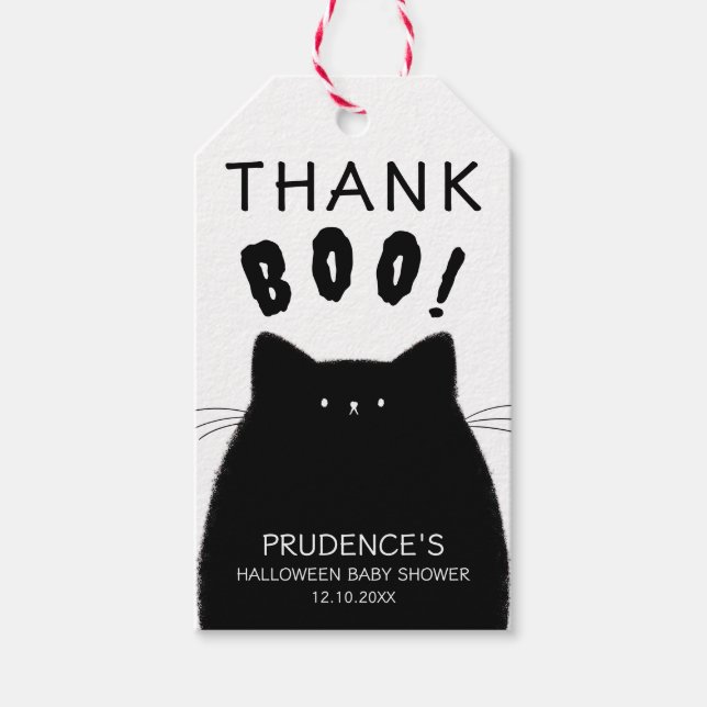 Little Boo Halloween Baby Dusche Geschenkanhänger (Vorderseite)