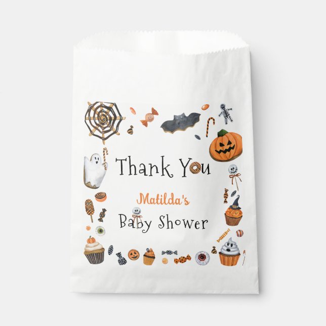 Little Boo Halloween Baby Dusche Geschenktütchen (Vorderseite)