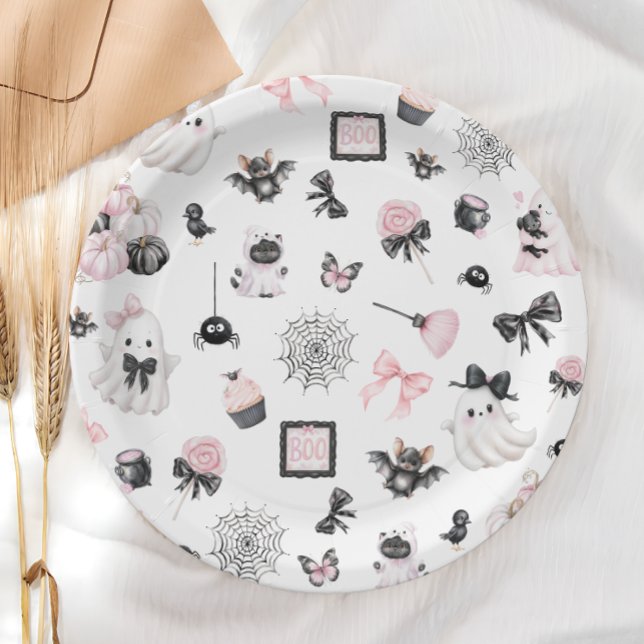 Little Boo Halloween Baby Dusche Pappteller (Von Creator hochgeladen)