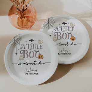 Little Boo Halloween Baby Dusche Pappteller