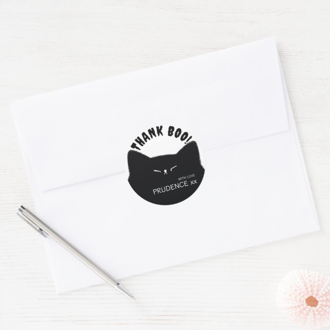 Little Boo Halloween Baby Dusche Runder Aufkleber (Umschlag)
