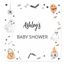 Little Boo Halloween Baby Showaufkleber
