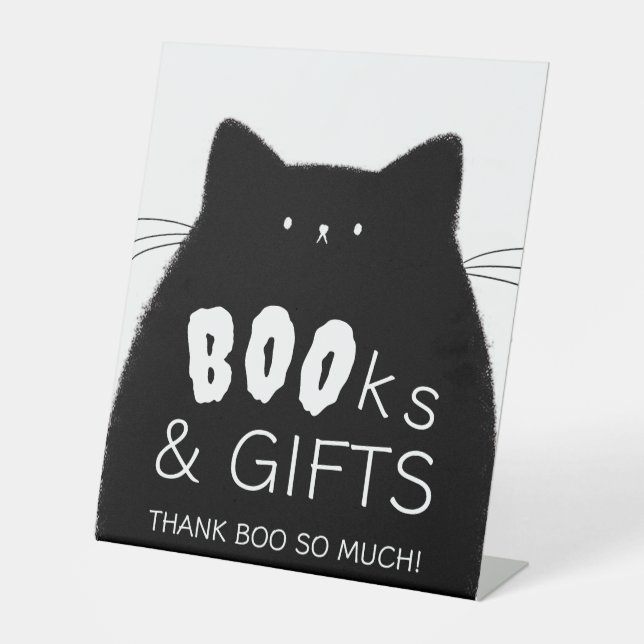 Little Boo Halloween Baby Shower Books Geschenk Sc Sockelschild (Vorderseite)