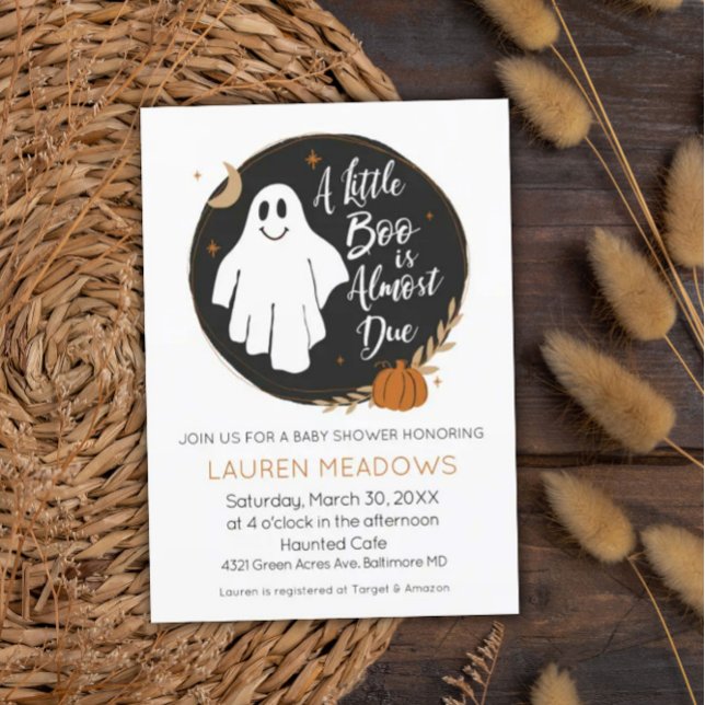 Little Boo Halloween Baby Shower Einladung (Von Creator hochgeladen)