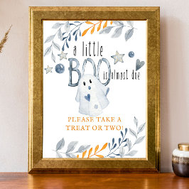 Little Boo Halloween Baby Shower Fevor Poster