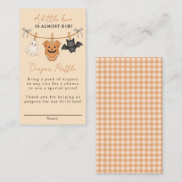 Little Boo Halloween Baby Shower Windel-Raffle Begleitkarte