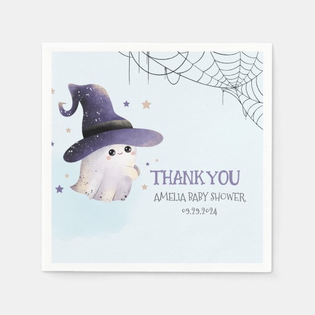Little Boo Halloween Babydusche Serviette (Vorderseite)