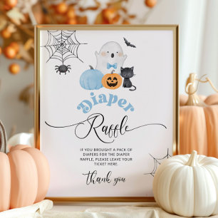 Little Boo Halloween Blaue Windel Verlosung Poster