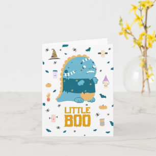 Little Boo Halloween Blue Monster Karte
