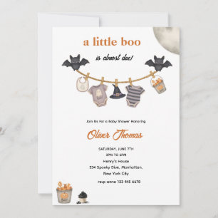 Little Boo Halloween Clothesline Baby Dusche Einladung
