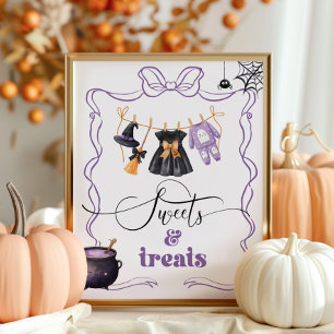 Little Boo halloween Clothesline Süßigkeiten und L Poster