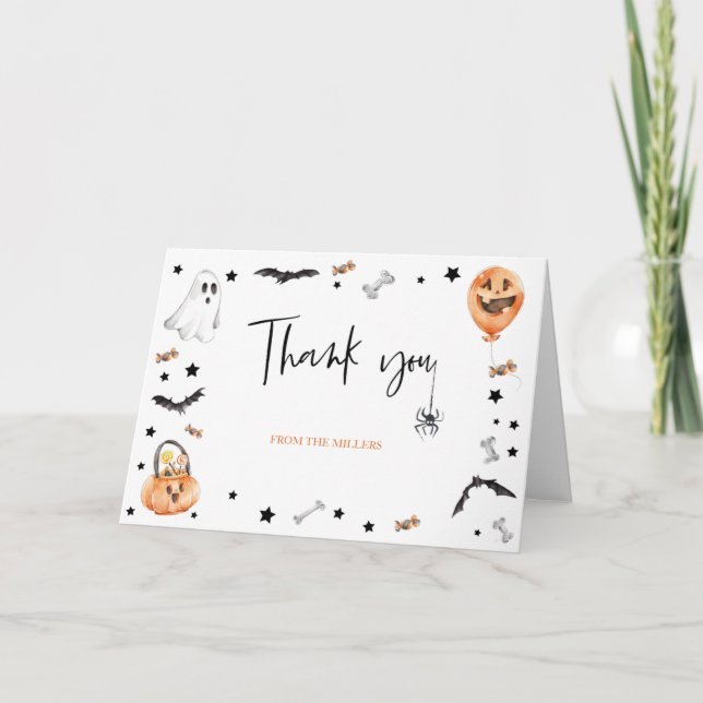 Little Boo Halloween Danke, dass ihr Karte (Vorderseite)
