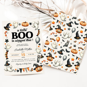Little Boo Halloween Fall Pumpkin Baby Dusche Einladung