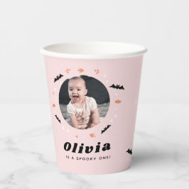 Little Boo Halloween Foto pink Pappbecher