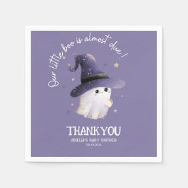 Little Boo Halloween Geist lila Babydusche Serviette
