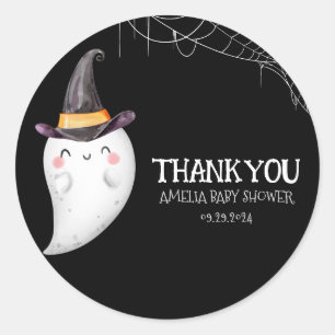 Little Boo Halloween-Geisterdusche Runder Aufkleber