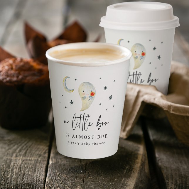 Little Boo Halloween Ghost Baby Shower Pappbecher (Von Creator hochgeladen)