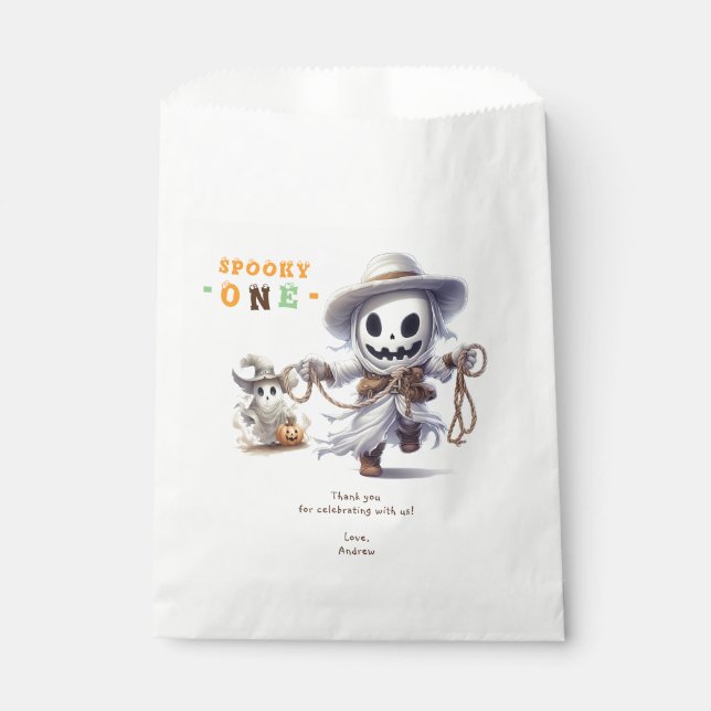 Little Boo Halloween Ghost Cowboy jedes Alter Gebu Geschenktütchen (Vorderseite)