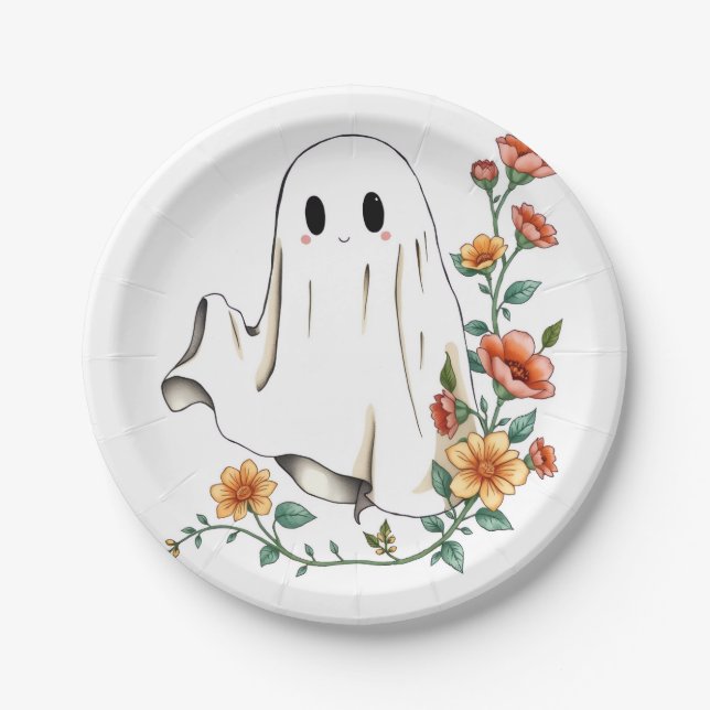Little Boo Halloween Ghost, Halloween, Ghost, Pappteller (Vorderseite)