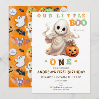 Little Boo Halloween Ghost jedes Alter 1. Geburtst Einladung