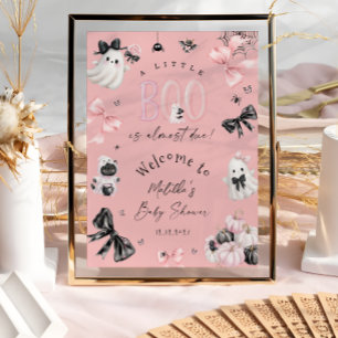 Little Boo Halloween Girl Baby Dusche Willkommen Poster