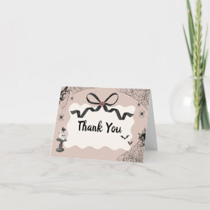 Little Boo Halloween Gothic Baby Shower Dankeskarte
