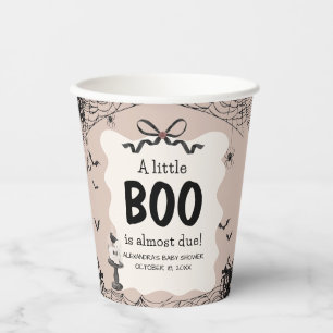 Little Boo Halloween Gothic Baby Shower Pappbecher