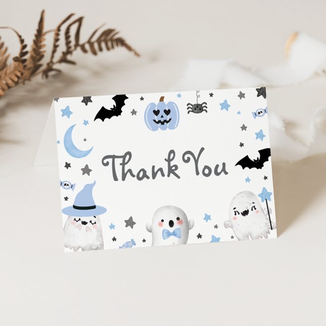 Little Boo Halloween Kinderdusche Danke Karte (Von Creator hochgeladen)