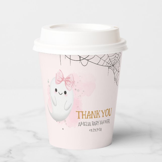 Little Boo Halloween Mädchen Dusche Pappbecher (Vorderseite)