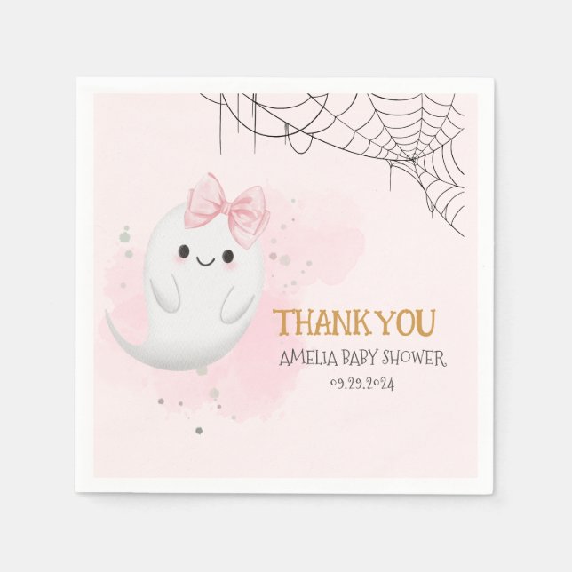 Little Boo Halloween Mädchen Dusche Serviette (Vorderseite)
