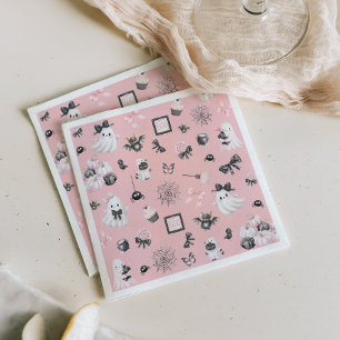 Little Boo Halloween Pink Baby Dusche Serviette