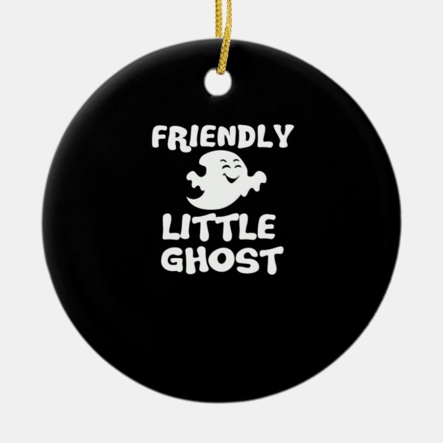 Little Boo Halloween Print Keramik Ornament (Vorne)