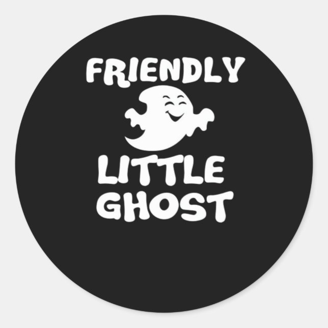 Little Boo Halloween Print Runder Aufkleber (Vorderseite)