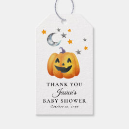 Little Boo Halloween Pumpkin Baby Shower Geschenkanhänger