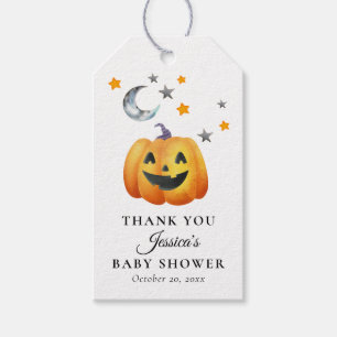 Little Boo Halloween Pumpkin Baby Shower Geschenkanhänger