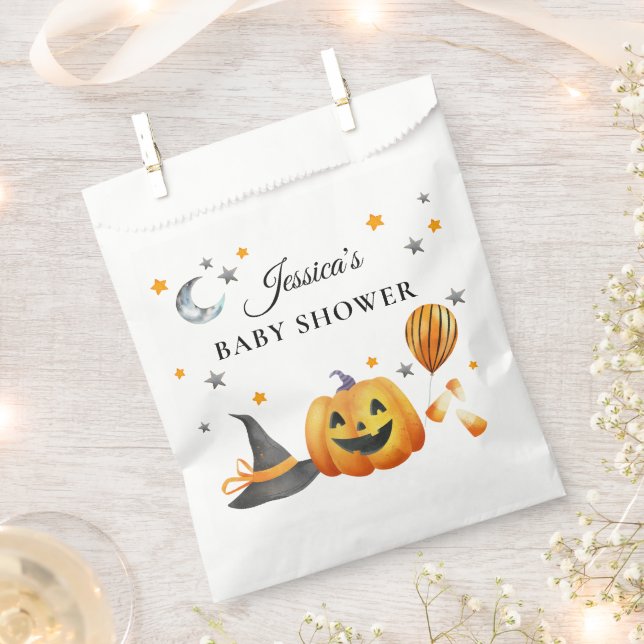 Little Boo Halloween Pumpkin Baby Shower Geschenktütchen (Ausgeschnitten)