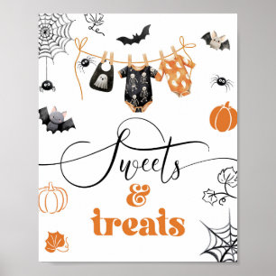 Little Boo Halloween Wäscheleine Süßigkeiten und L Poster