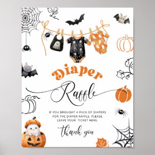 Little Boo Halloween Wäscheleine Windelverlosung Poster