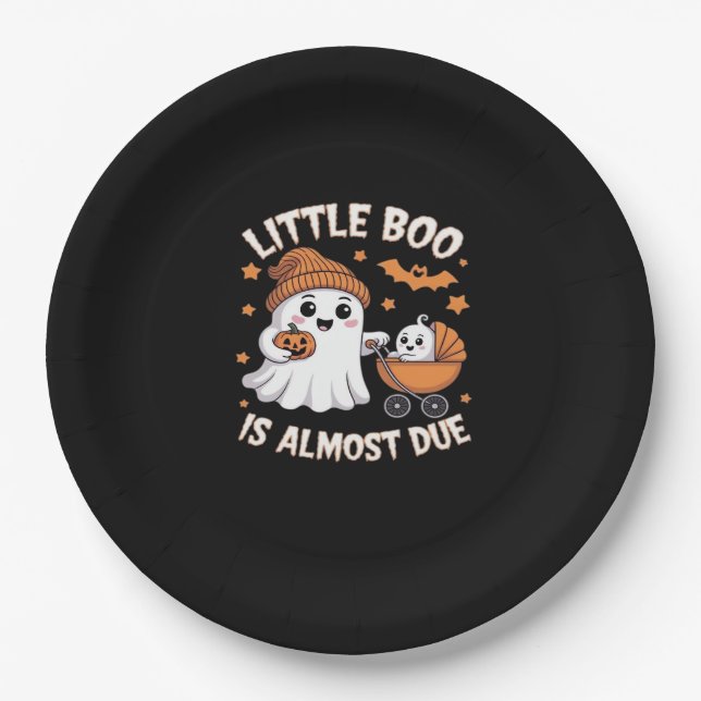 Little Boo Is Almost Due - Halloween Pregnancy Rev Pappteller (Vorderseite)