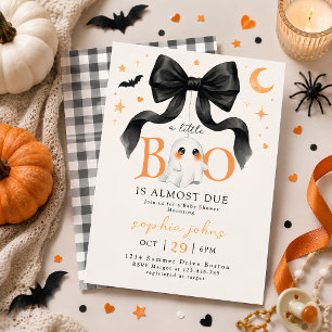 Little Boo ist bald fällig Halloween-Baby-Party Einladung