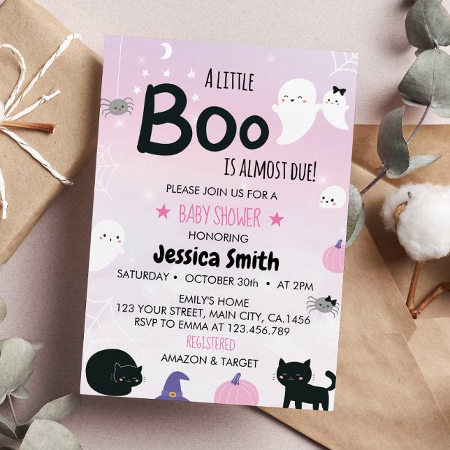 Little Boo ist fast die richtige Ghost Baby Dusche Einladung (Von Creator hochgeladen)